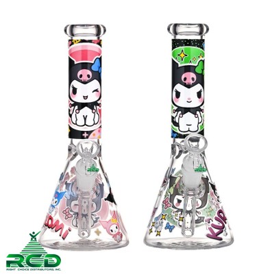 WATER PIPE BEAKER GLOW IN DARK KAWAII KUROMI WP12100 1CT